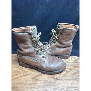 Vintage Timberland Womens Size 6 M 6" Waterproof Boots Wheat Nubuck Made In USA